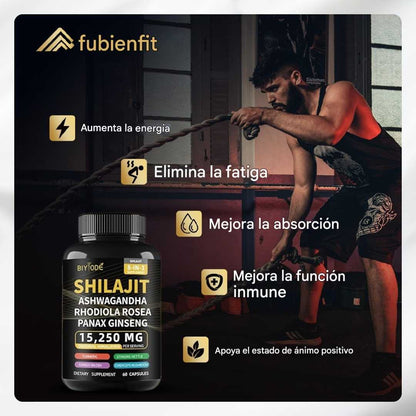 SHILAJIT MAX™ 8 EN 1 Fortificado SUBE TU TESTOSTERONA !