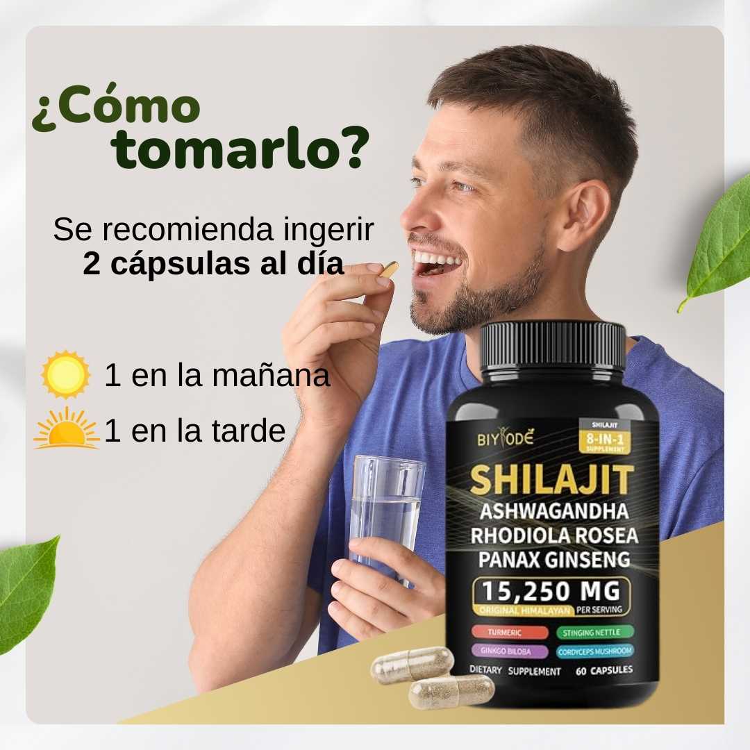SHILAJIT MAX™ 8 EN 1 Fortificado SUBE TU TESTOSTERONA !
