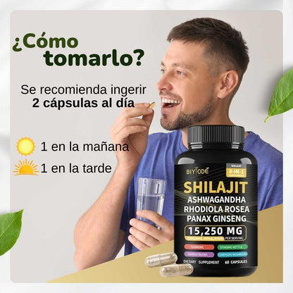 SHILAJIT MAX™ 8 EN 1 Fortificado SUBE TU TESTOSTERONA !