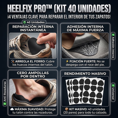 HEELFIX PRO™ Parches Autoadhesivos de Reparación Intensiva 20 Pares