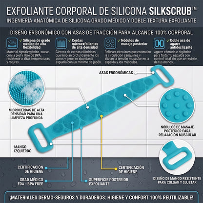 SilkScrub™ Cepillo Corporal Exfoliante de Silicona