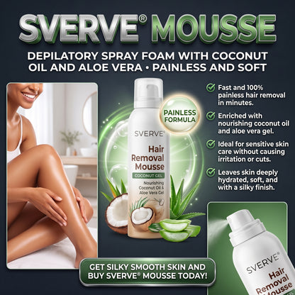 SVERVE® Mousse Depilatoria con Coco y Aloe Vera