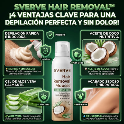 SVERVE® Mousse Depilatoria con Coco y Aloe Vera