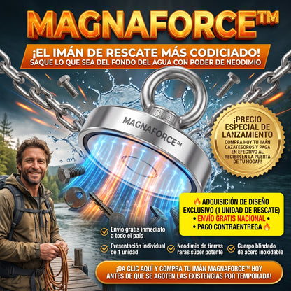 MagnaForce™ Imán de Pesca Recupera objetos metálicos pesados