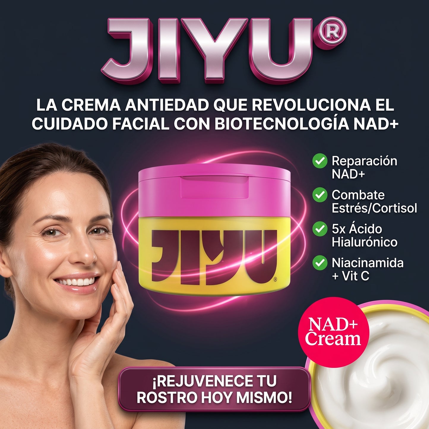 JIYU® Crema Hidratante Antienvejecimiento