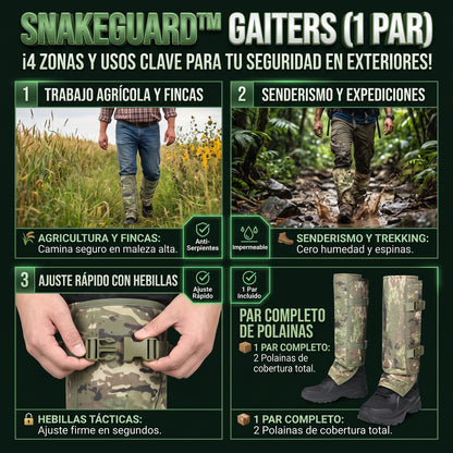 SNAKEGUARD™ Polainas Protectoras Anti-Mordeduras de Serpiente