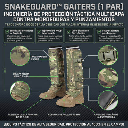 SNAKEGUARD™ Polainas Protectoras Anti-Mordeduras de Serpiente
