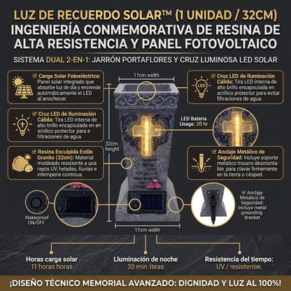 LUZ ETERNA™ Decoración conmemorativa para cementerio y jardín