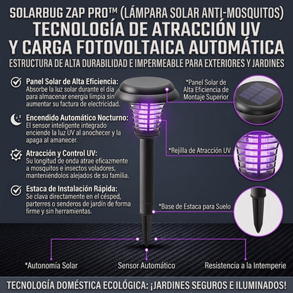 SOLARBUG™ Lámpara Solar Antimosquitos de Jardín