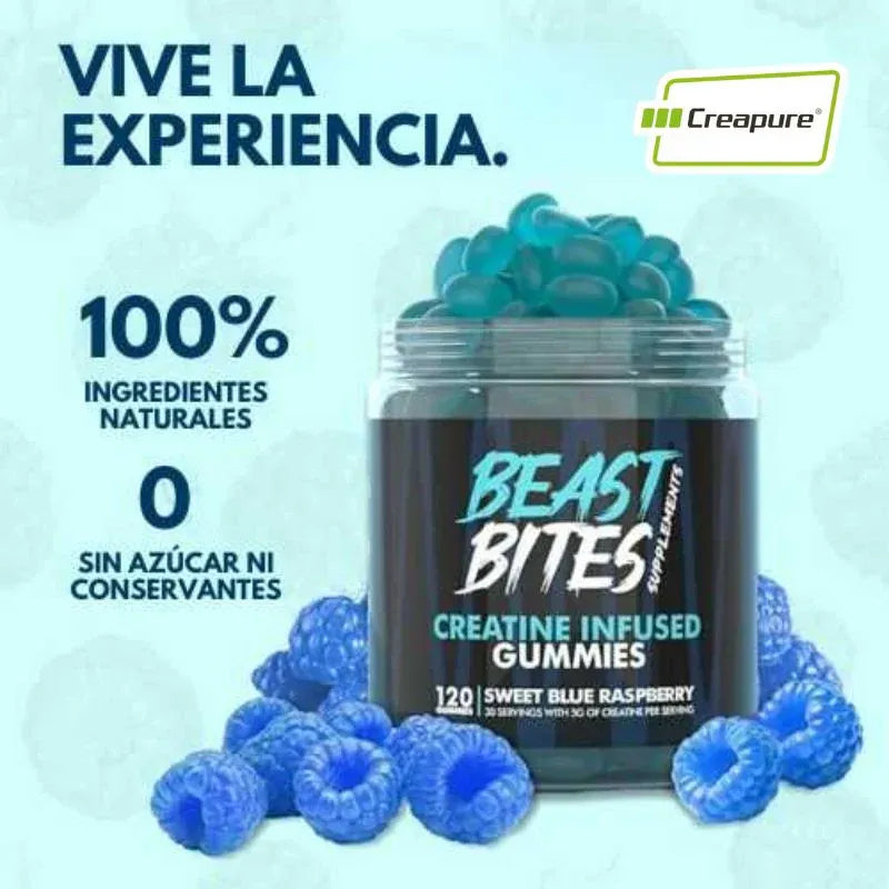 Beast Bites Gomitas de Creatina Hiper Músculos 120un.