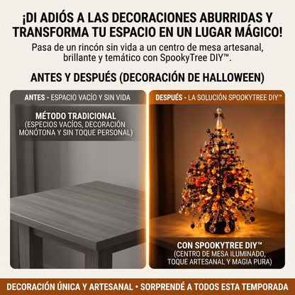 LED SPOOKYTREE™ Árbol de Halloween Decorativo con Cuentas y Luces