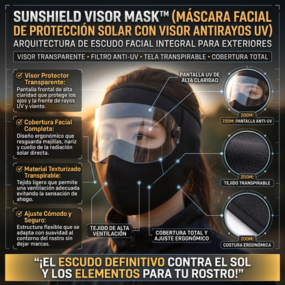 SUNSHIELD VISOR MASK™ Máscara Protectora con Visor UV