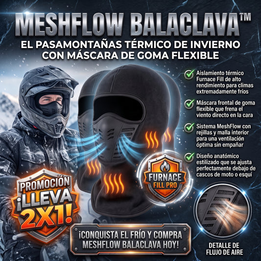 MESHFLOW BALACLAVA™ Balaclava Térmica con Sistema de Ventilación 2X1