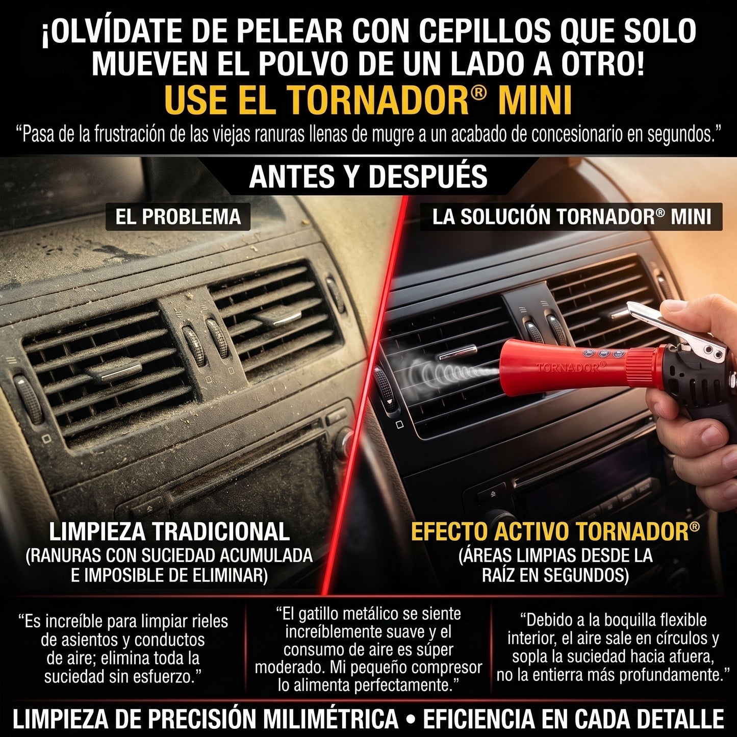 TORNADOR® Mini Z-007 Pistola De Soplado Neumatico Profesional