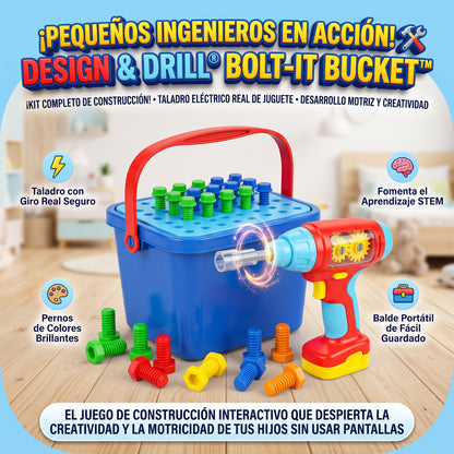 Design & Drill® Bolt-It Bucket™ Juego de construcción y motricidad