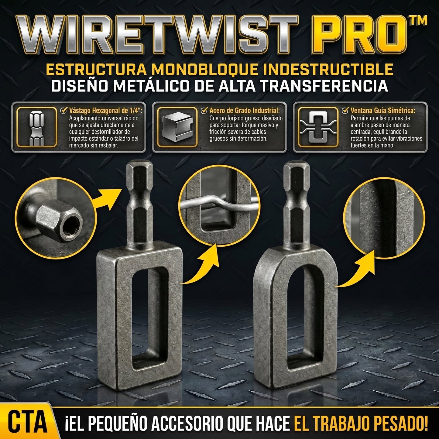 WireTwist PRO™ Herramienta Torcedora de Alambre para Taladro