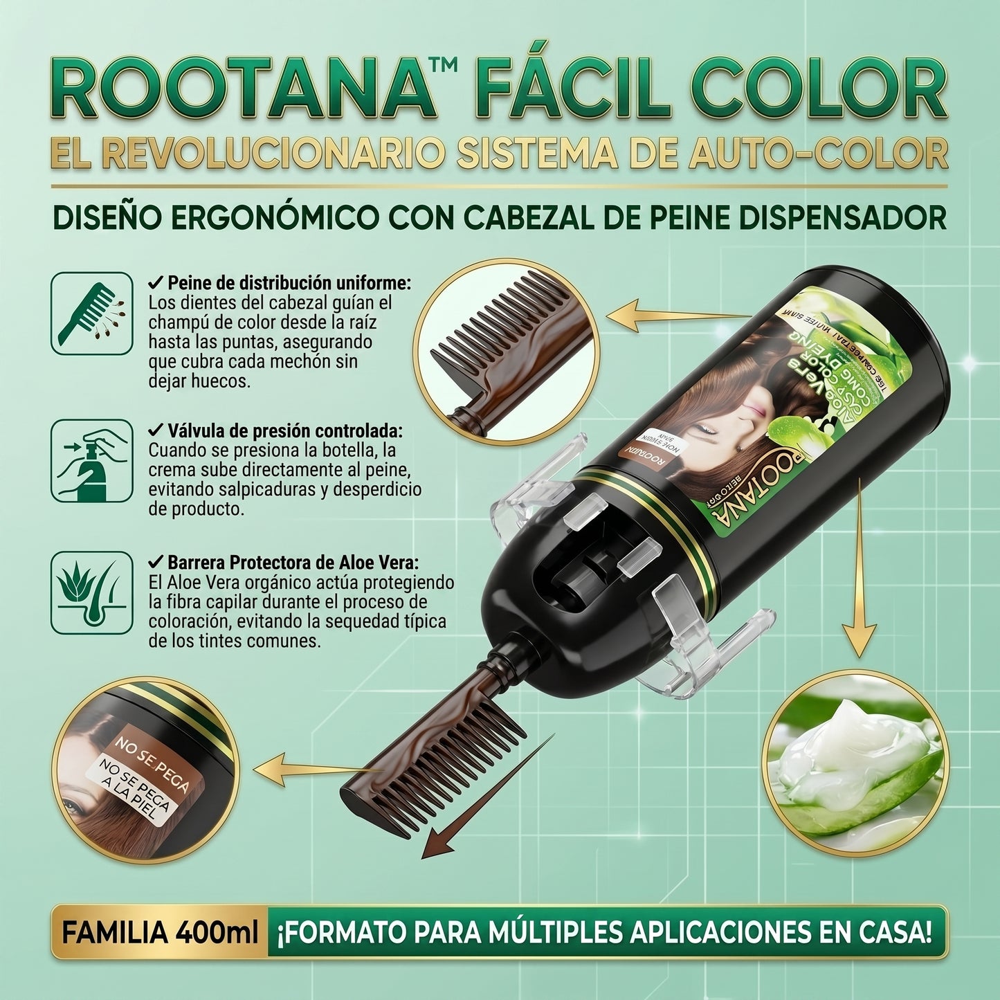 Rootana™ Shampú colorante para el cabello
