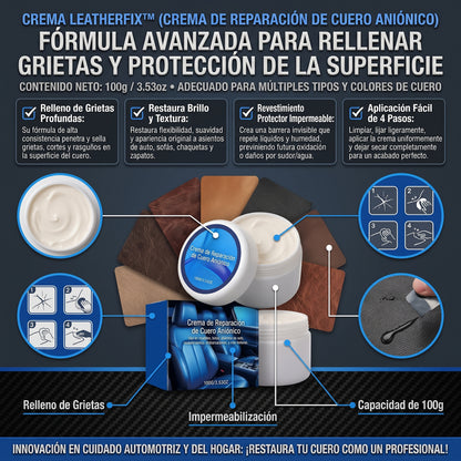 LEATHERFIX™ (100g) Crema Reparadora y Restauradora de Cuero