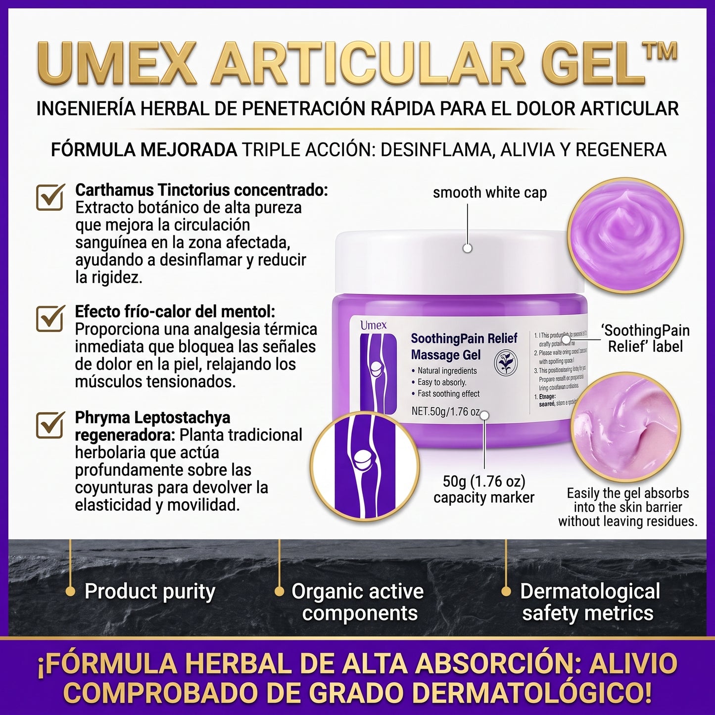 Umex Articular Gel™ Gel de Masaje de Alivio Articular