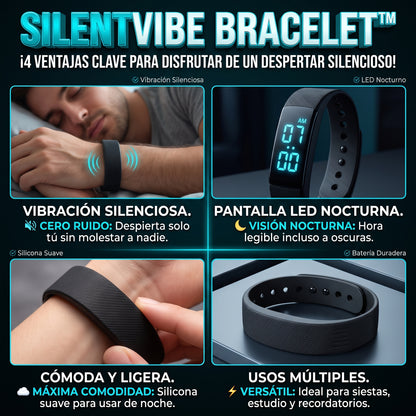 SILENTVIBE™ Pulsera con Alarma Vibratoria Silenciosa Smart Watch