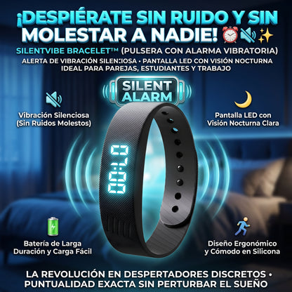 SILENTVIBE™ Pulsera con Alarma Vibratoria Silenciosa Smart Watch