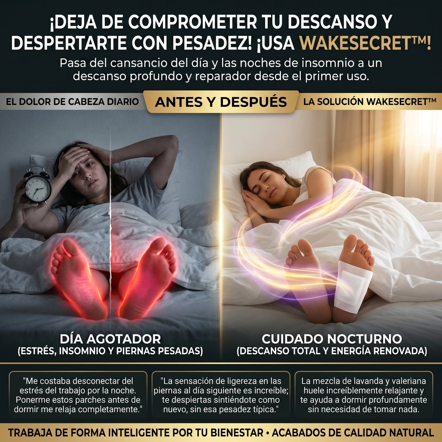 WakeSecret™ 50 Parches Desintoxicantes y Relajantes Nocturnos