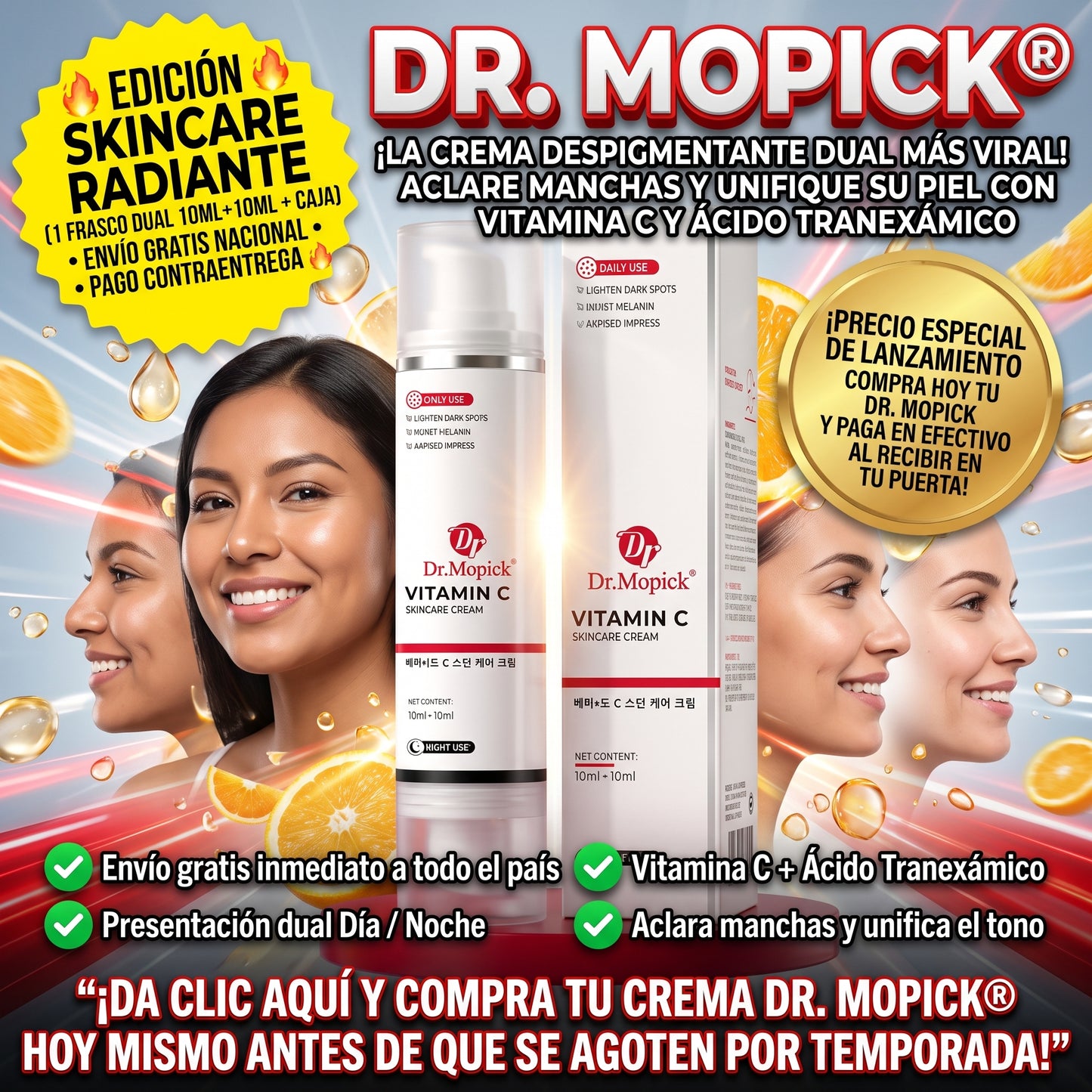 Dr. Mopick® Crema Facial Aclarante Antimanchas