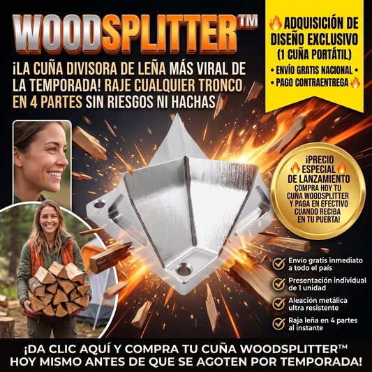 WoodSplitter™ Cuña Cortadora y Rajadora de Leña Portátil