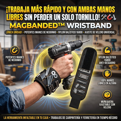 MAGBANDED™ Pulsera / Muñequera Magnética para Herramientas