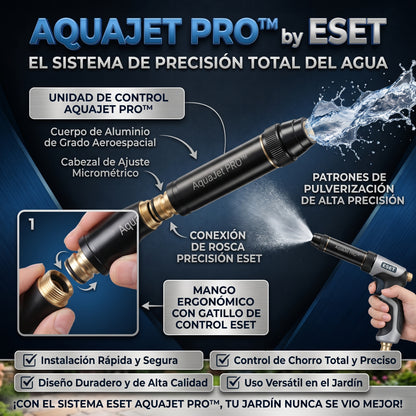 AquaJet PRO™ Pistola Rociadora Ajustable para Manguera