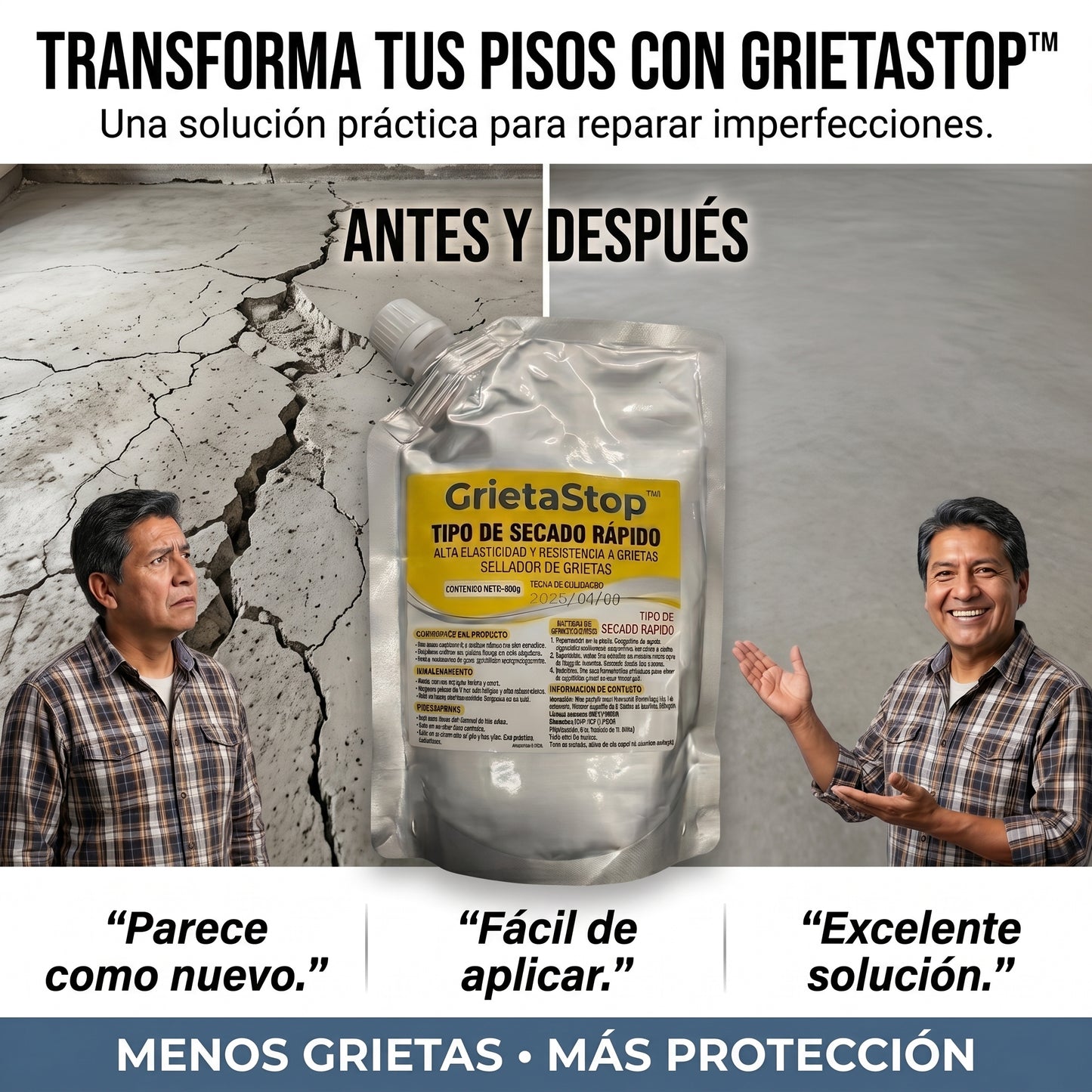 GrietaStop™ Polímero Sellador De Grietas x 500g