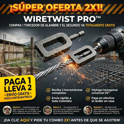 WireTwist PRO™ Herramienta Torcedora de Alambre para Taladro