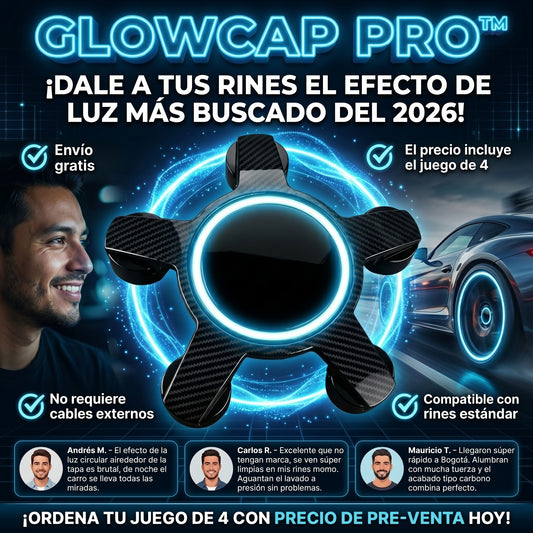 GlowCap PRO™ Tapas Centro De Rin 4 piezas