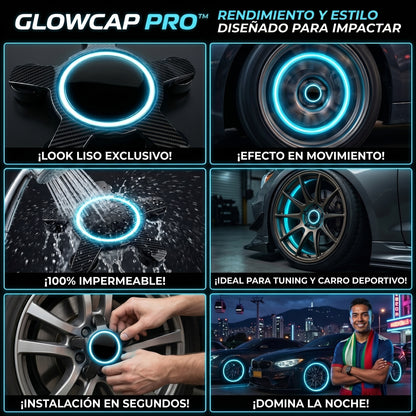 GlowCap PRO™ Tapas Centro De Rin 4 piezas