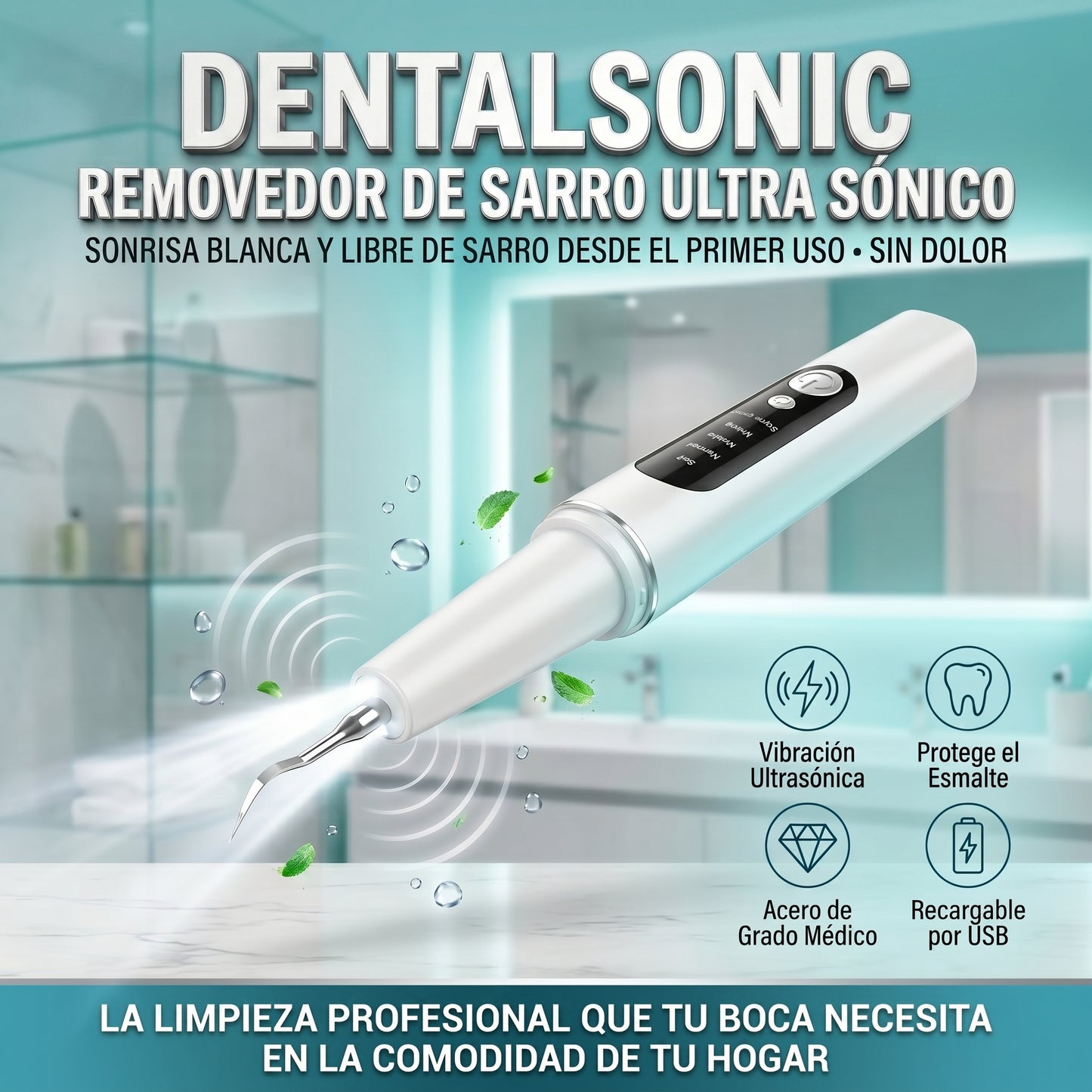 DentalSonic Eliminación De Sarro Con Raspador Dental Ultrasónico
