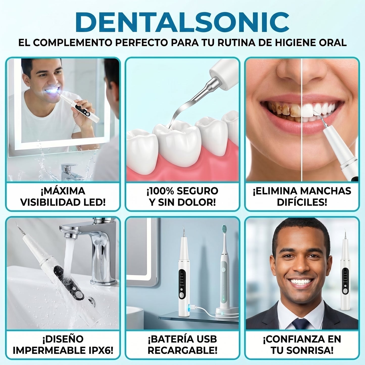 DentalSonic Eliminación De Sarro Con Raspador Dental Ultrasónico