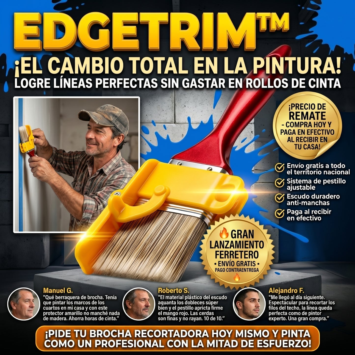 EdgeTrim™ Herramienta Para Bordes De Pintura En Paredes Y Techos 2x1