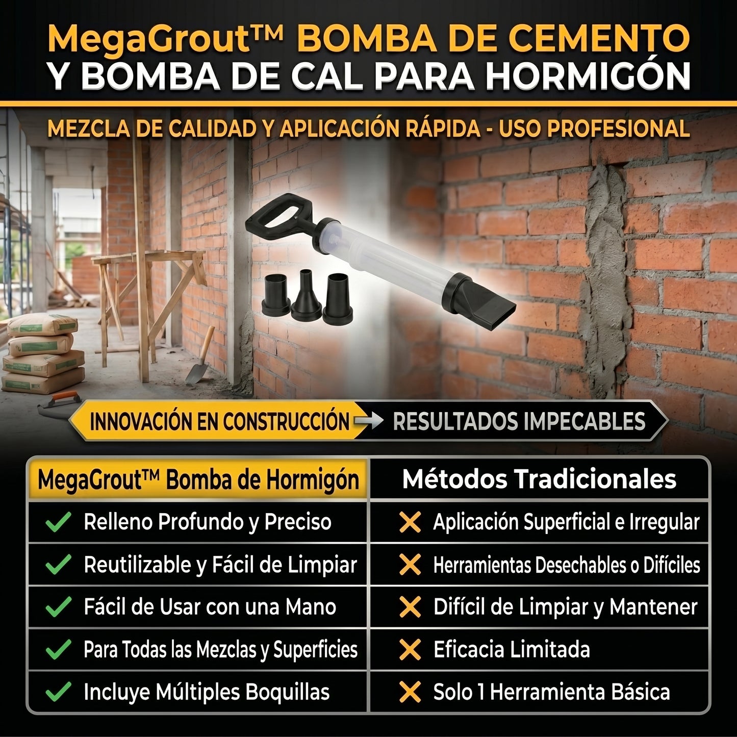 MegaGrout™ bomba de trabajo