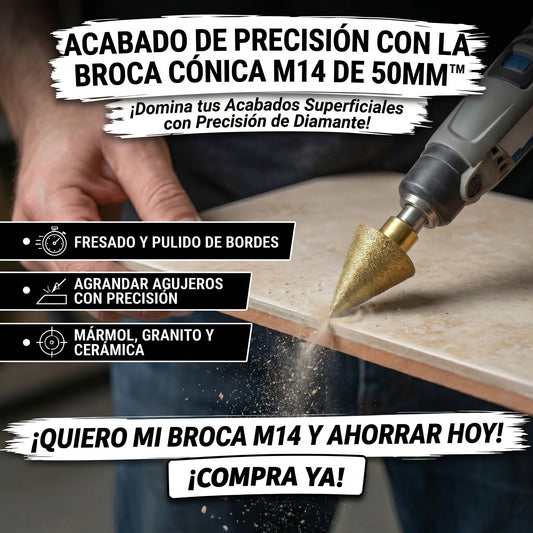 Milling Bit M14™ Broca Cónica De Diamante M14, Broca De Fresado De 50 M