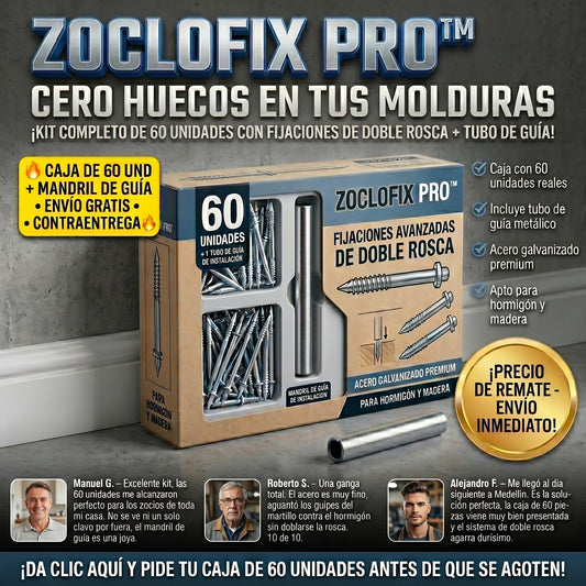 ZOCLOFIX PRO™ Clavos De Fijacion Doble x 60 unds