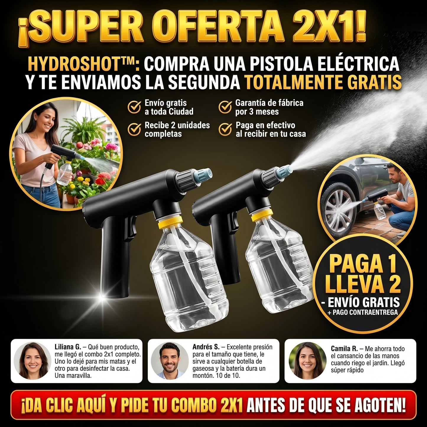 HydroShot™ Pistola Pulverizadora LLEVA 2X1