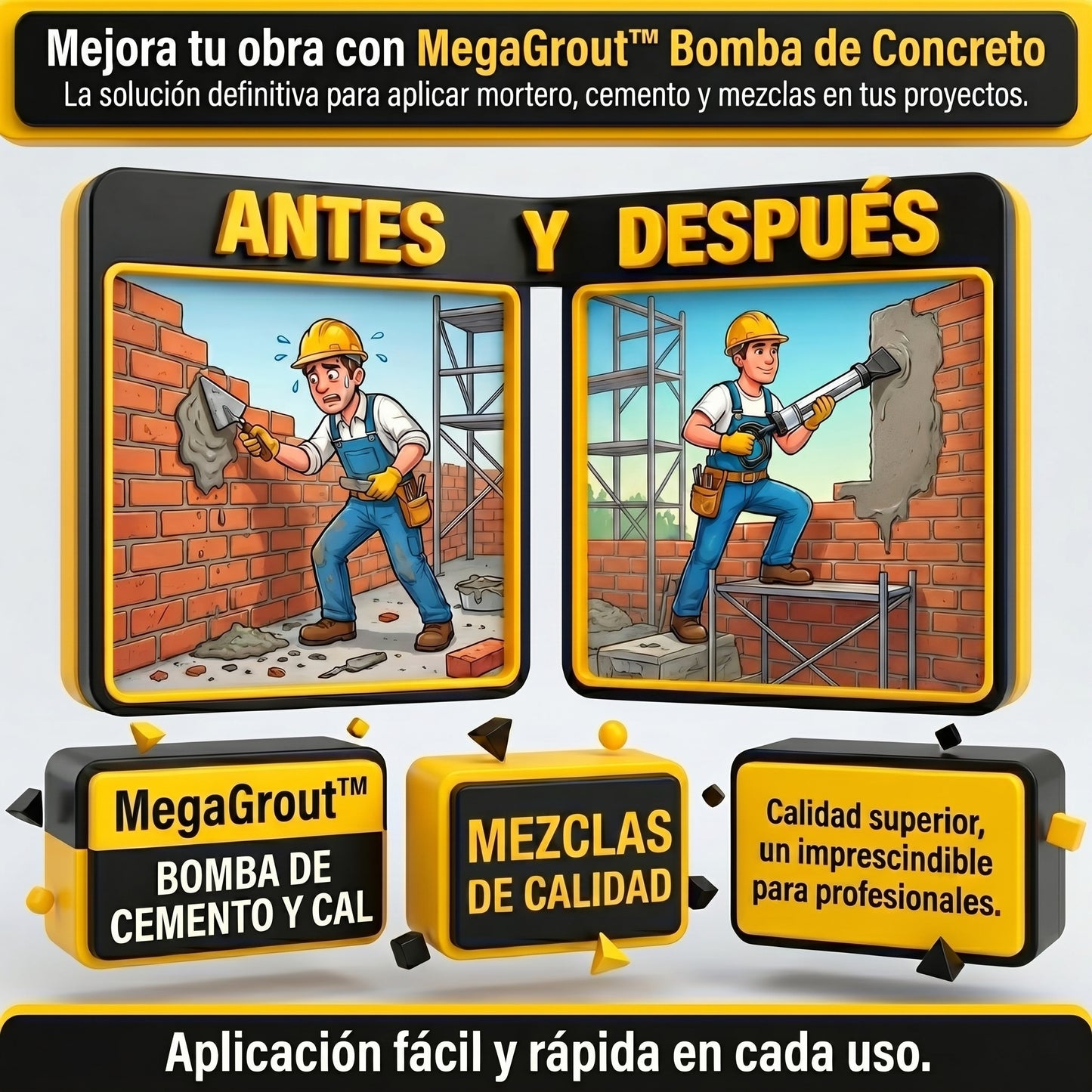 MegaGrout™ bomba de trabajo