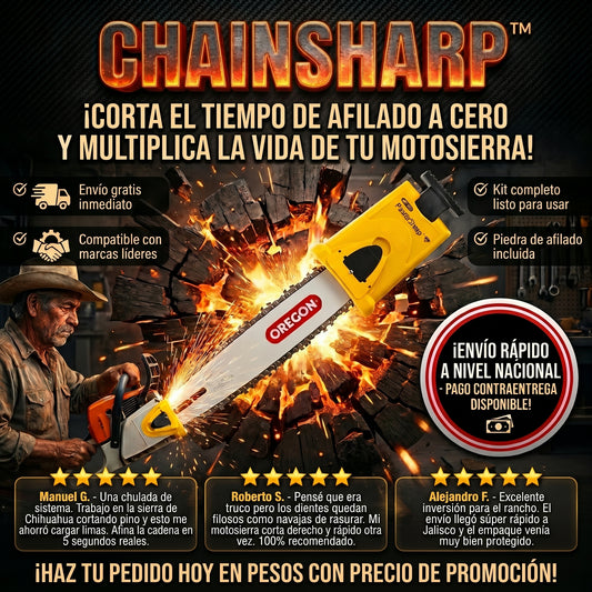 ChainSharp™ Afila la cadena de tu motosierra
