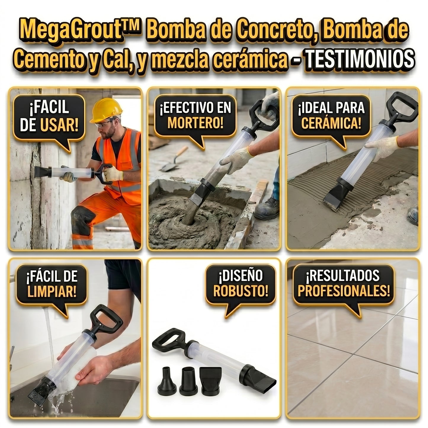 MegaGrout™ bomba de trabajo