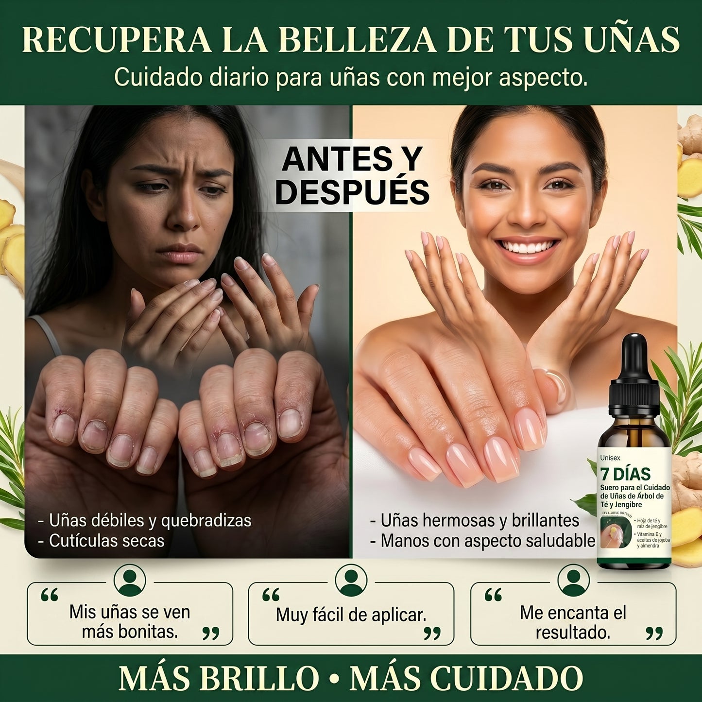 NailGlow™ 7 Days fortalecer y mejorar la apariencia de uñas  2x1