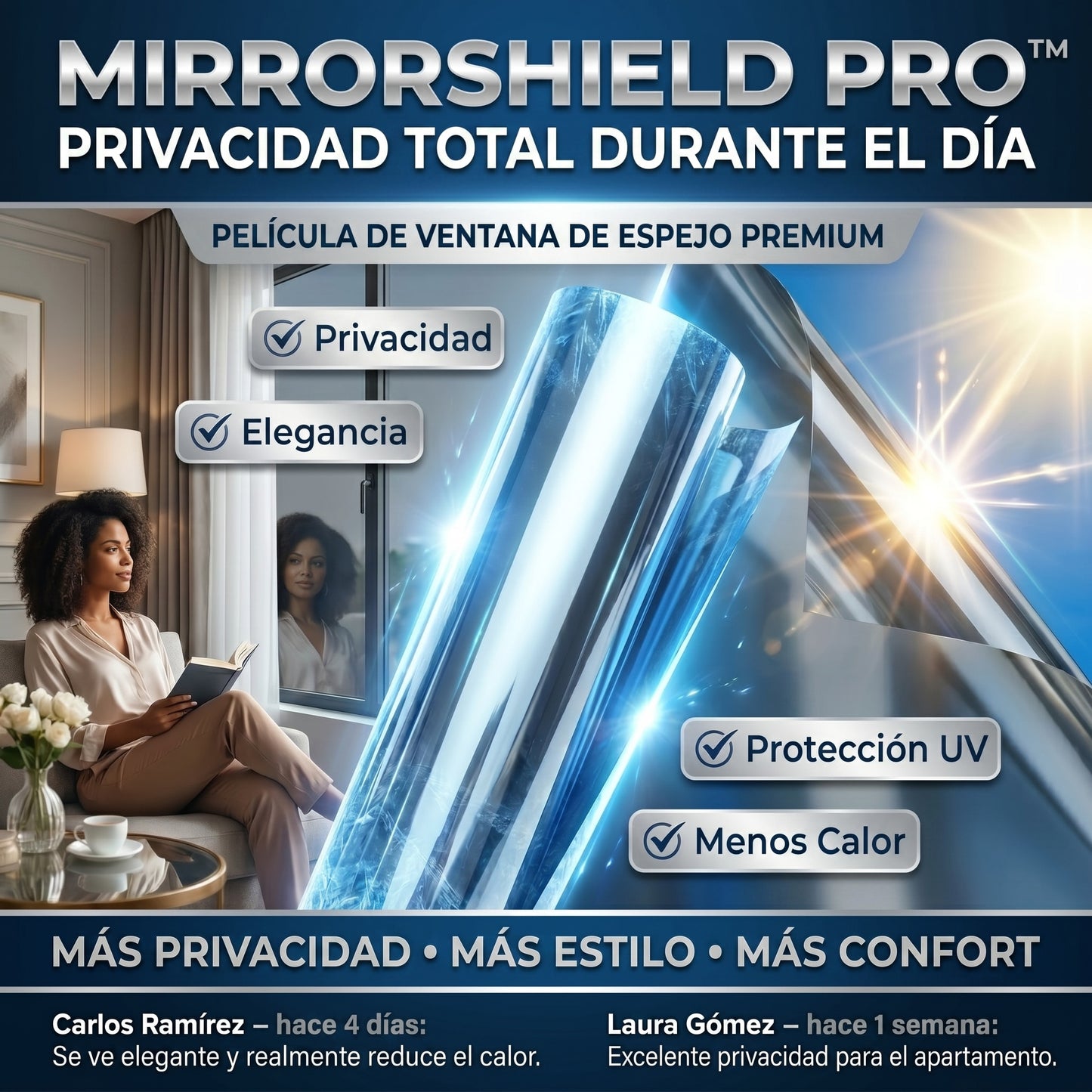 MirrorShield PRO™ Pelicula ,50m x 5m