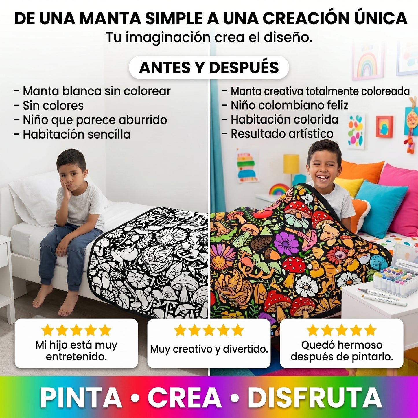 ColorBlanket™ DIY Manta Para Colorear