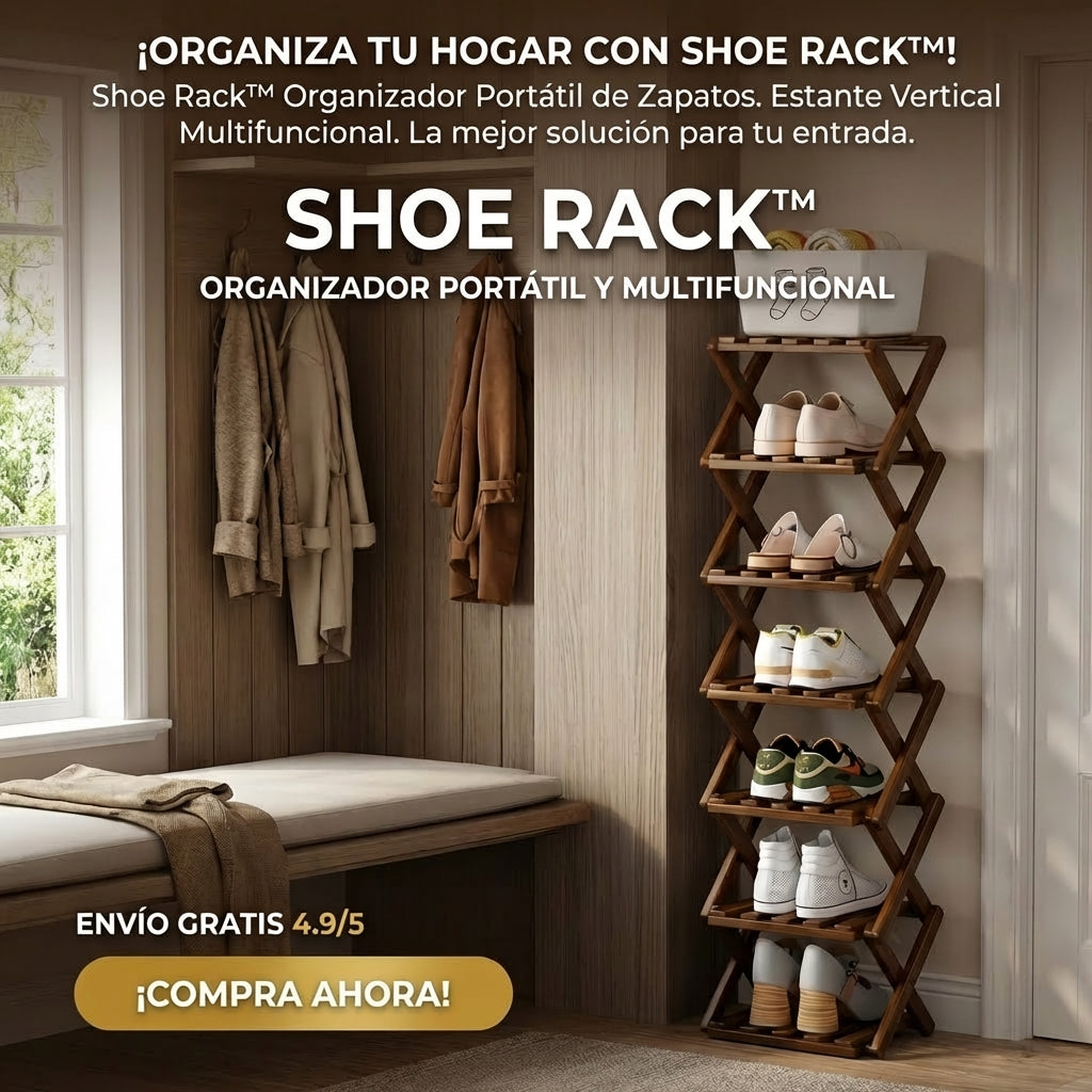 Shoe Rack™ Organizador de zapatos portátil, estante vertical multifuncional