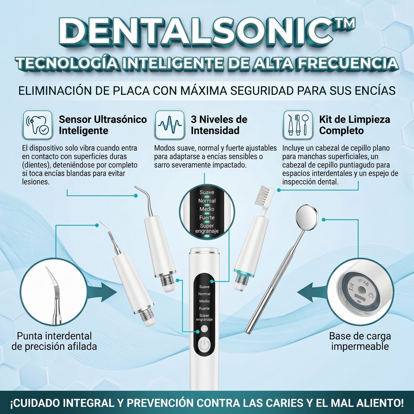 DentalSonic Eliminación De Sarro Con Raspador Dental Ultrasónico