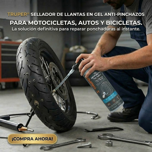 Truper® Gel Antipinchazos Sellador De Llantas Moto Carro Bicicleta